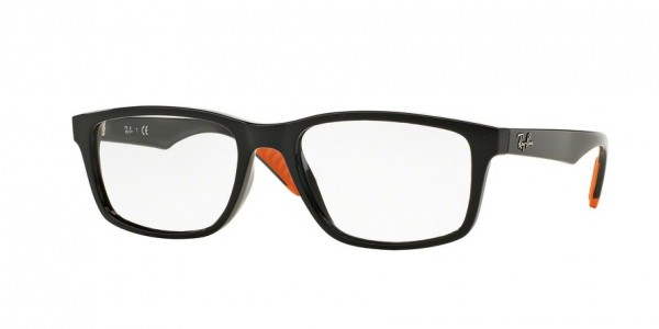 Ray-Ban Optical RX7063F Eyeglasses, 5417 SHINY BLACK (BLACK)
