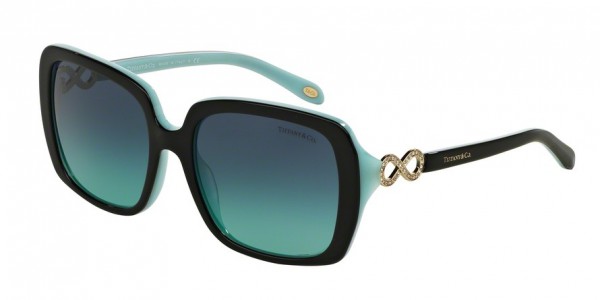 Tiffany & Co. TF4110B Sunglasses, 80559S BLACK/BLUE (BLACK)