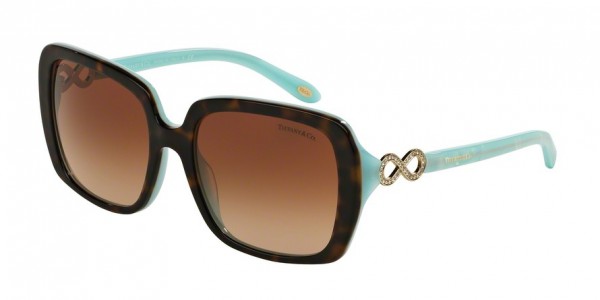 Tiffany & Co. TF4110BF Sunglasses, 81343B HAVANA/BLUE (HAVANA)