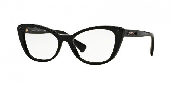 Versace VE3222B Eyeglasses, GB1 BLACK (BLACK)