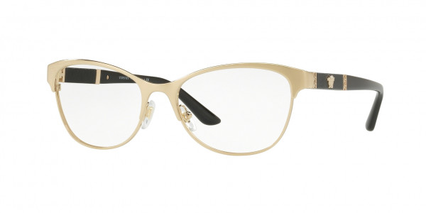 Versace VE1233Q Eyeglasses, 1344 BROWN/PALE GOLD (BROWN)