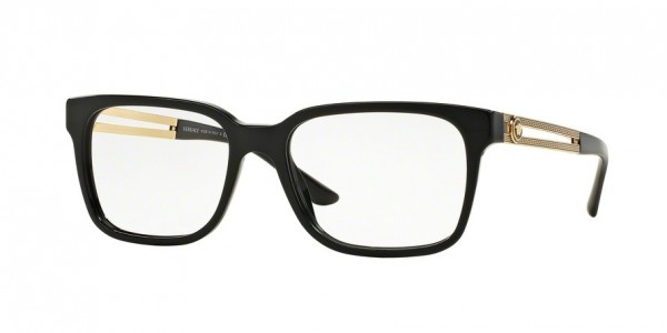 Versace VE3218A Eyeglasses, GB1 BLACK (BLACK)