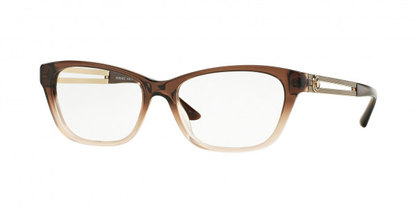 Versace VE3220 Eyeglasses, 5165 BROWN/LT BROWN TRANSP (BROWN)