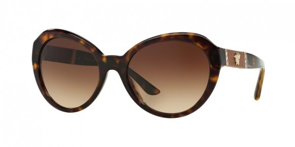 Versace VE4306QA Sunglasses, 108/13 HAVANA (BROWN)