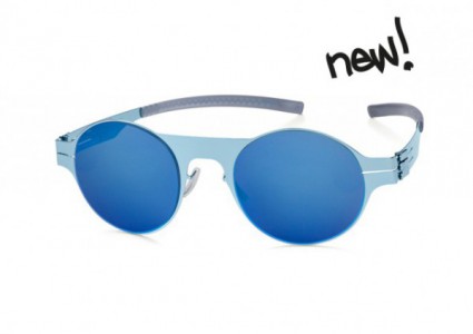 ic! berlin Mirrored Mountain Sunglasses, Electric-Light-Blue / Royal-Blue Mirrored
