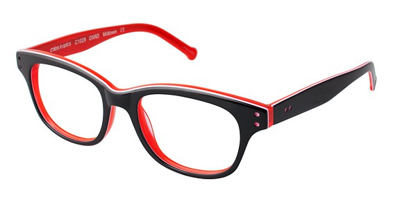 Colors In Optics C1029 MIDTOWN Eyeglasses, OXRD BLACK RED (CLEAR DEMO)