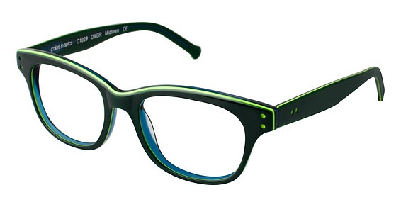 Colors In Optics C1029 MIDTOWN Eyeglasses, OXGR BLACK GREEN (CLEAR DEMO)