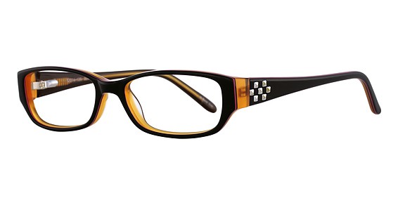 Karen Kane Allspice Eyeglasses, Black/Peach