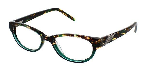 Ellen Tracy KARDISTA Eyeglasses, Green Amber