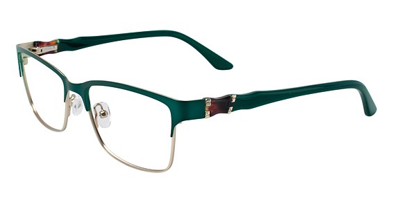 Café Boutique CB1016 Eyeglasses, C-2 Emerald/Gold