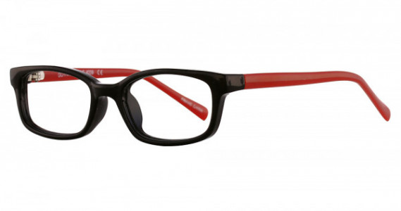 Smilen Eyewear 209 Eyeglasses, Black/Red