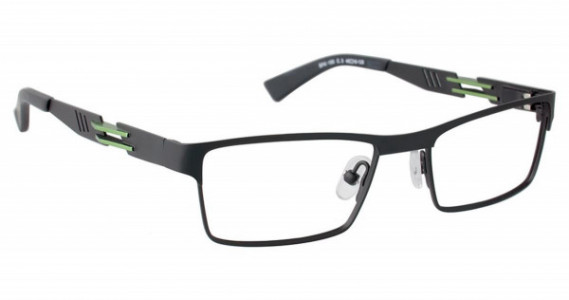 SuperFlex SFK-150 Eyeglasses, (3) BLACK GREEN