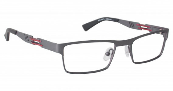 SuperFlex SFK-150 Eyeglasses, (1) GREY RED