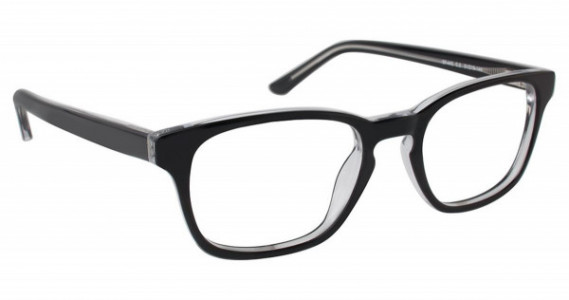 SuperFlex SF-443 Eyeglasses, (2) BLACK CRYSTAL