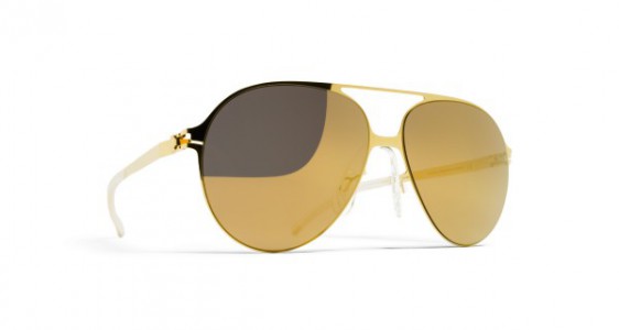 Mykita HANSI Sunglasses, F9 GOLD - LENS: GOLD FLASH