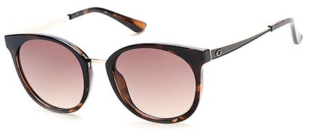 Guess GU-7459 Sunglasses, 52F - Dark Havana / Gradient Brown