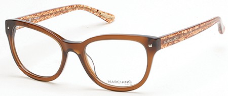 GUESS by Marciano GM-0270 Eyeglasses, 048 - Shiny Dark Brown