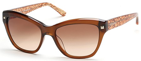 GUESS by Marciano GM0741 Sunglasses, 48F - Shiny Dark Brown / Gradient Brown