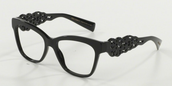 Dolce & Gabbana DG3236F Eyeglasses, 501 BLACK (BLACK)