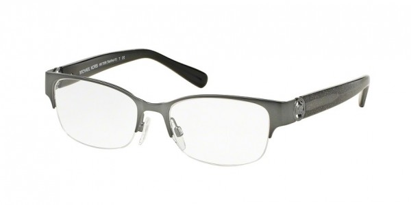 Michael Kors MK7006 TABITHA VI Eyeglasses, 1075 SATIN GUNMETAL/BLACK GLITTER (GUNMETAL)