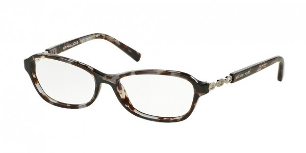 Michael Kors MK8019 SABINA V Eyeglasses, 3107 BLACK TORTOISE/SILVER (HAVANA)