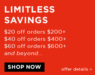 Limitless Savings: $20 off every $200 spent